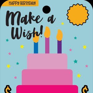 Happy Birthday - Make a Wish Celebration Money Card Holder Unique Fun Gift